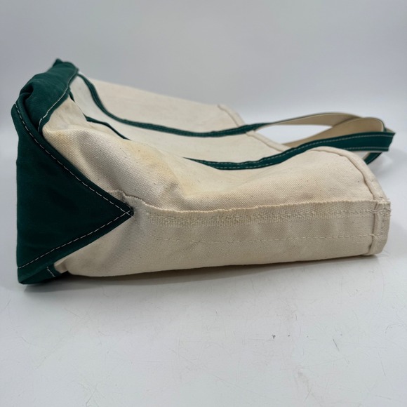 Vintage LL Bean Boat and Tote Bag Canvas Green Oregon OGA Graphic - Picture 8 of 13